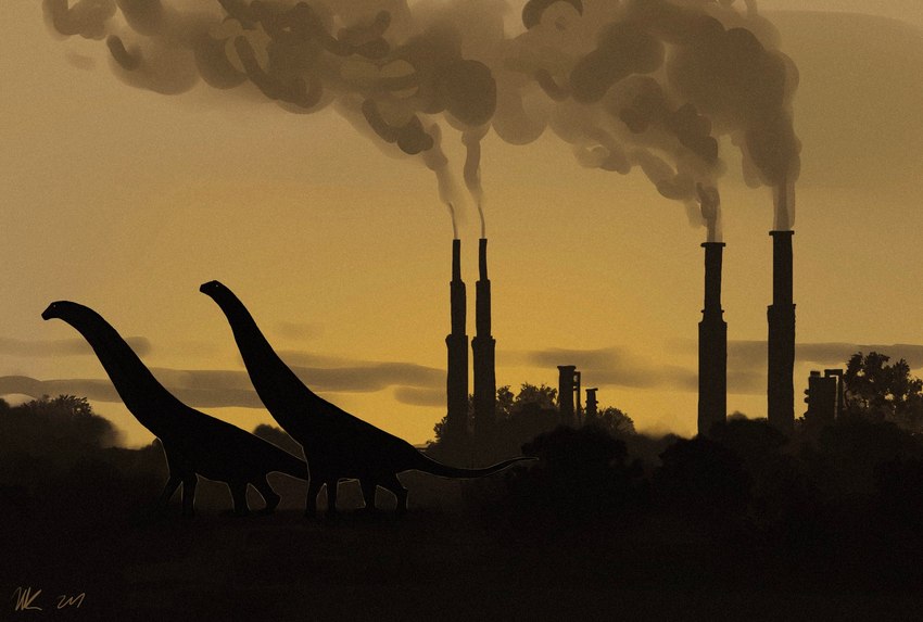 ambiguous_gender claws cloud cloudy_sky duo factory feet feral forest forest_background long_neck nails nature nature_background outside plant pollution scales silhouette sky smog smoke smokestack sunset toenails toes tree walking paleobug dinosaur prehistoric_species reptile sauropod sauropodomorph scalie hi_res signature