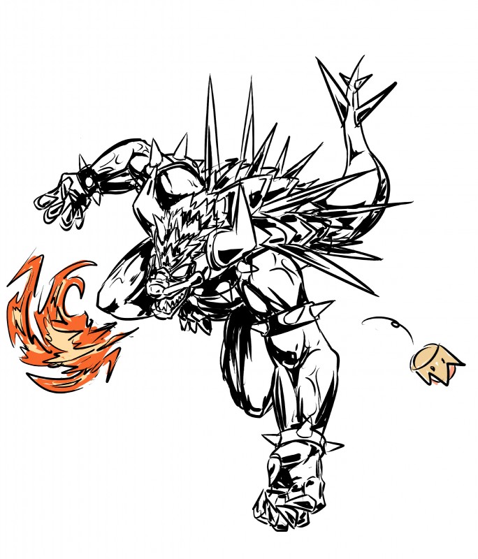 angry anthro breath_powers claws crown elemental_manipulation fire fire_breathing fire_manipulation headgear horn male muscular muscular_anthro muscular_male open_mouth solo spikes super_crown teeth vein suzusiigasuki mario_bros nintendo super_smash_bros. giga_bowser koopa scalie absurd_res hi_res