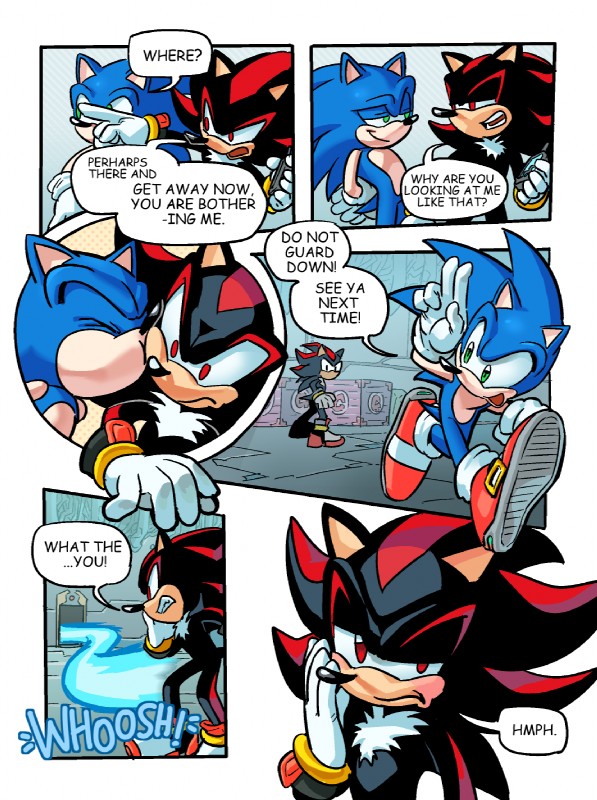 shadow the hedgehog and sonic the hedgehog (sonic the hedgehog (series) and etc) created by meronabar