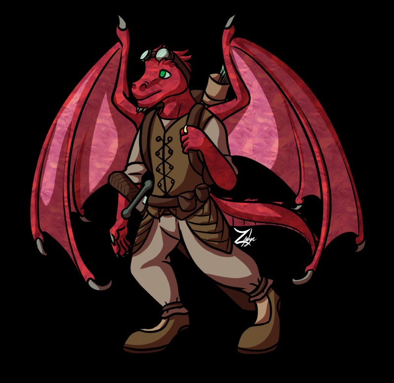 adventurer anthro armor beguiler bottomwear clothed clothing crystal eyewear fully_clothed goggles leather leather_armor magic_user male pants shirt solo tail teraunce- thief topwear naughtygryph mythology raelgil_sjachi dragon dragonwrought_kobold kobold mythological_creature mythological_scalie scalie alpha_channel hi_res