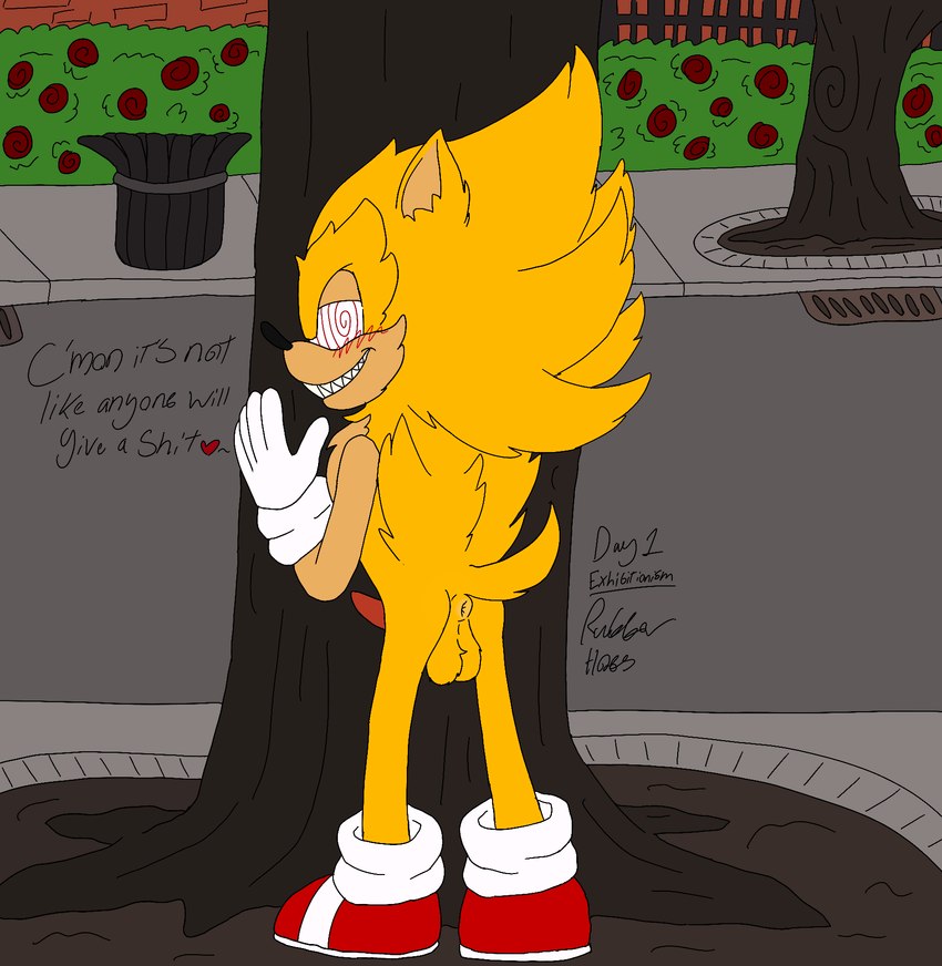 fleetway sonic, sonic the hedgehog, and super sonic (sonic the hedgehog (comics) and etc) created by rubberh0es (artist)