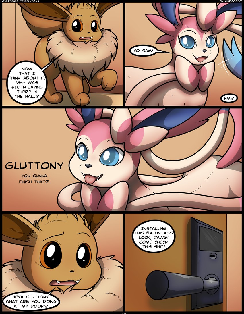 gluttony and sam (oversexed eeveelutions and etc) created by kuroodod