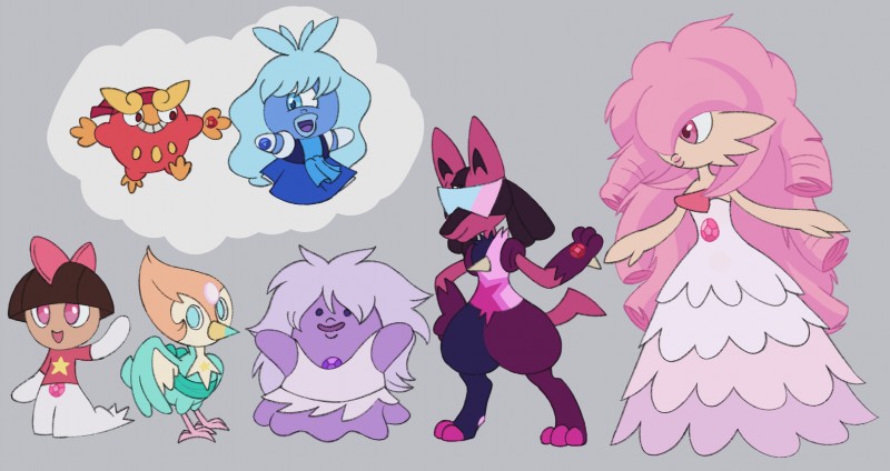 1_eye alternate_species ambiguous_gender amethyst_(gem) anthro beak belly_gem biped female feral furrification garnet_(gem) gem group lips open_mouth open_smile pearl_(gem) pink_lips rose_quartz_(gem) ruby_(gem) sapphire_(gem) slim smile snout itoruna cartoon_network nintendo pokemon steven_universe amethyst_(steven_universe) garnet_(steven_universe) pearl_(steven_universe) rose_quartz_universe ruby_(steven_universe) sapphire_(steven_universe) steven_quartz_universe alien alien_humanoid amethyst_(gem_species) avian bird canid canine darumaka diamond_(gem_species) ditto_(pokemon) gardevoir garnet_(gem_species) gem_(species) gem_fusion generation_1_pokemon generation_2_pokemon generation_3_pokemon generation_4_pokemon generation_5_pokemon generation_7_pokemon goo_creature humanoid hybrid lucario mammal pearl_(gem_species) pikipek pokemon_(species) quartz_(gem_species) ralts ruby_(gem_species) sapphire_(gem_species) smoochum 2019 crossover digital_media_(artwork) hi_res