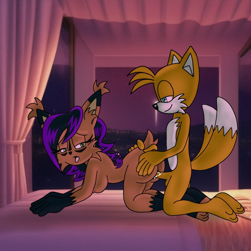 miles prower and nicole the lynx (sonic the hedgehog (archie) and etc) created by weebmochi69