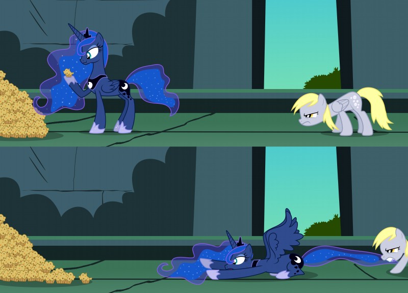 derpy hooves and princess luna (friendship is magic and etc) created by liamwhite1