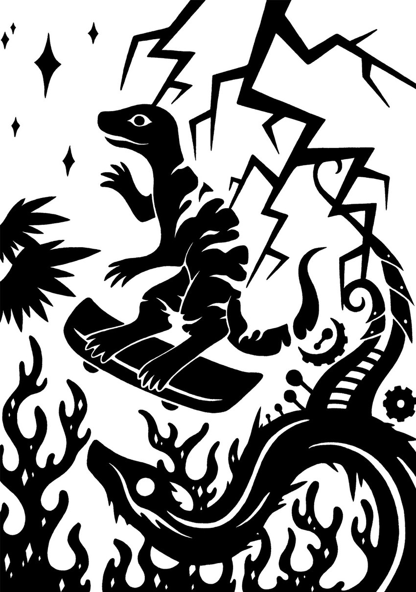 4_fingers 4_toes crystal diamond_(gem) duo electricity feet feral fingers gear gem lightning male markings on_hind_legs scales silhouette simple_background skateboard skateboarding star striped_body striped_legs striped_markings striped_scales striped_tail stripes tail tail_markings toes vehicle white_background sunnyclockwork scp_foundation scp-2014 anthozoan cnidarian common_leopard_gecko coral crystal_creature elemental_creature eublepharid gecko leopard_gecko lizard marine mineral_fauna reptile scalie snake 2015 black_and_white digital_drawing_(artwork) digital_media_(artwork) hi_res monochrome