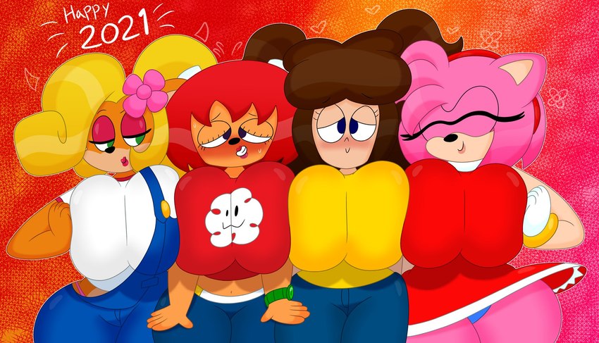 amy rose, coco bandicoot, jess, and lammy lamb (sony interactive entertainment and etc) created by 3barts