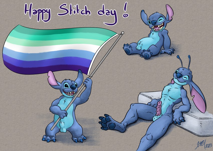 stitch (lgbt pride month and etc) created by nanashi-arts