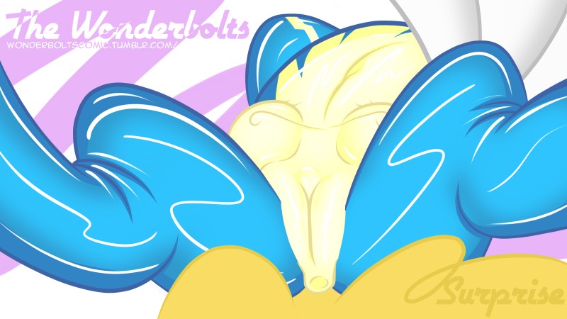 anus clothing faceless_character faceless_female feathered_wings feathers female genitals hair latex orange_hair pussy skinsuit solo tail teats text tight_clothing white_body white_feathers wings taharon friendship_is_magic hasbro my_little_pony mythology surprise_(g4) wonderbolts_(mlp) equid equine mammal mythological_creature mythological_equine pegasus 16:9 2012 absurd_res english_text hi_res widescreen