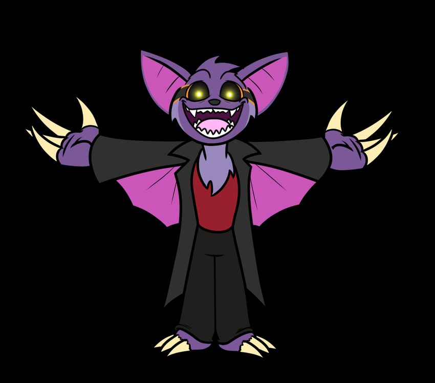 anthro big_ears claws fangs fur male purple_body purple_fur solo teeth wings lord_sarloc pukijr sarloc bat batsloth mammal pilosan sloth xenarthran alpha_channel hi_res