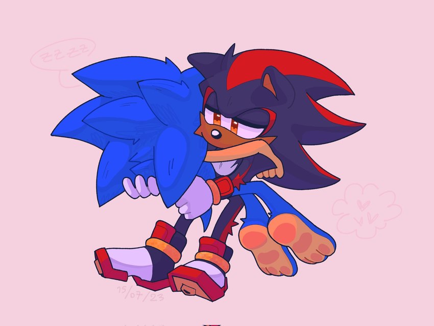 shadow the hedgehog and sonic the hedgehog (sonic the hedgehog (series) and etc) created by silver varian