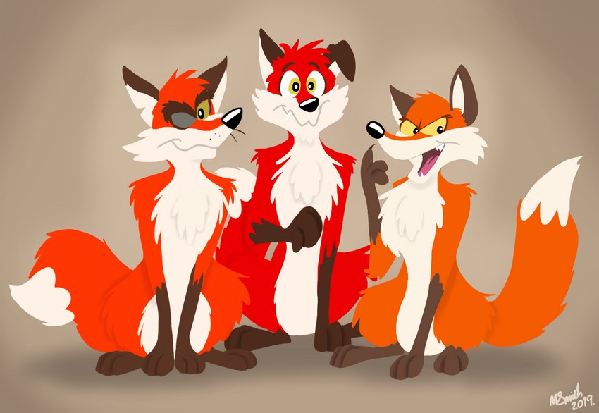 attila, evita, and todd (the foxbusters) created by freyfox