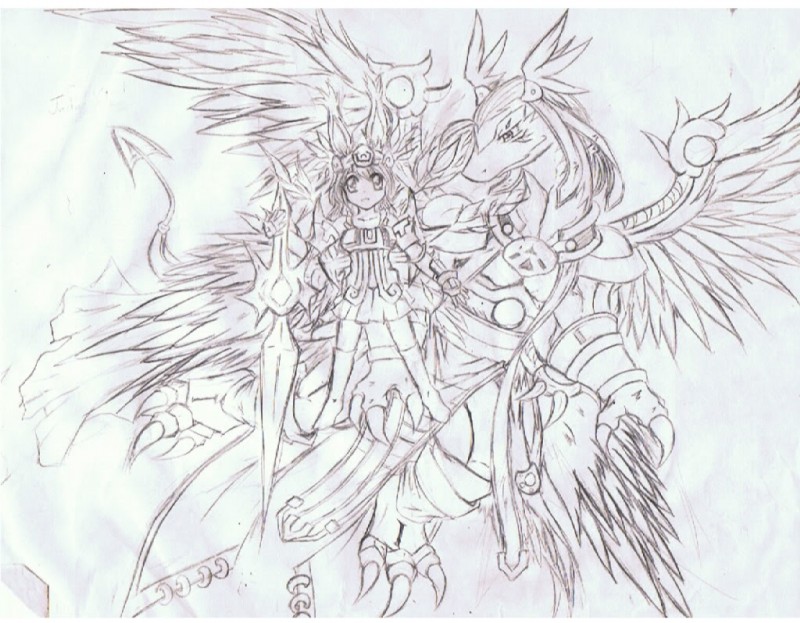 anthro armor breasts clothed clothing duo feathered_wings feathers female hair larger_male long_hair looking_at_viewer male melee_weapon multi_wing muscular simple_background size_difference smaller_female sword text weapon white_background wings tigerlilylucky legendz mythology linvar ranshiin animal_humanoid dragon humanoid lagomorph mammal mythological_creature mythological_scalie scalie 2010 english_text graphite_(artwork) letterbox monochrome sketch traditional_media_(artwork)