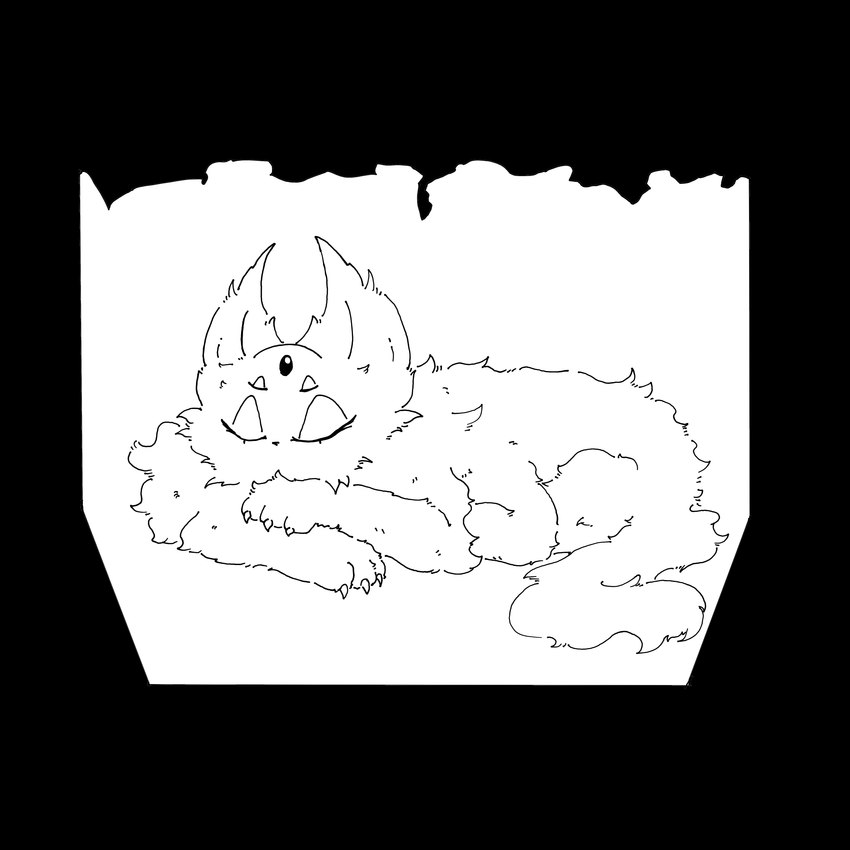 ambiguous_gender ears_up eyelashes feral forehead_gem gem resting sleeping solo tail unknown_artist felid feline mammal absurd_res hi_res