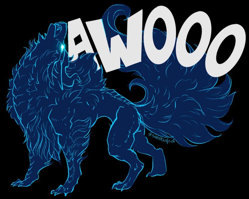 ambiguous_gender fantasy feral howl quadruped solo tail saberlinsla mythology canid canine canis dragon mammal monster mythological_canine mythological_creature mythological_scalie scalie werecanid werecanine werecreature werewolf wolf alpha_channel hi_res