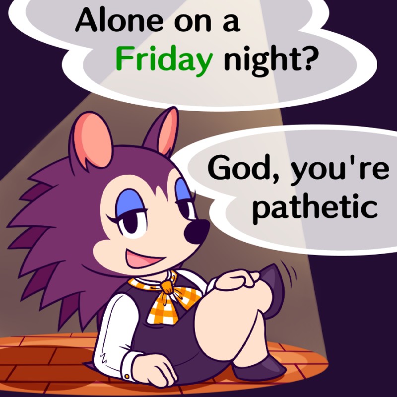 label able (alone on a friday night (meme) and etc) created by guywiththepie