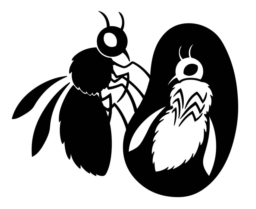 ambiguous_gender antennae_(anatomy) arthropod_abdomen duo feral fluffy fuzzy insect_wings invertebrate_proboscis proboscis_(anatomy) silhouette simple_background white_background wings sunnyclockwork scp_foundation scp-2616-a scp-2616-b anastoechus_nitidulus arthropod bee_fly fly_(animal) insect 2016 black_and_white digital_drawing_(artwork) digital_media_(artwork) hi_res monochrome female_(lore)