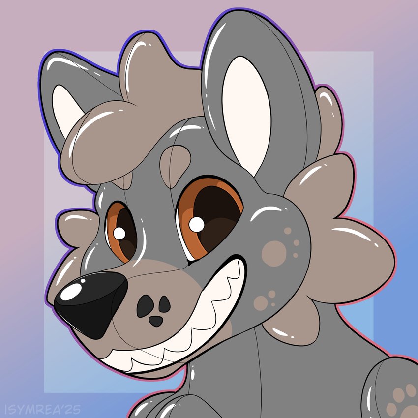 brown_eyes grey_body happy inflatable looking_at_viewer mane permagrin smile smiling_at_viewer solo toony symrea animate_inanimate canid canine canis living_inflatable mammal wolf 1:1 headshot_portrait hi_res portrait