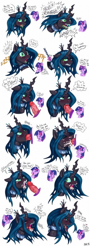 queen chrysalis and twilight sparkle (friendship is magic and etc) created by sorc