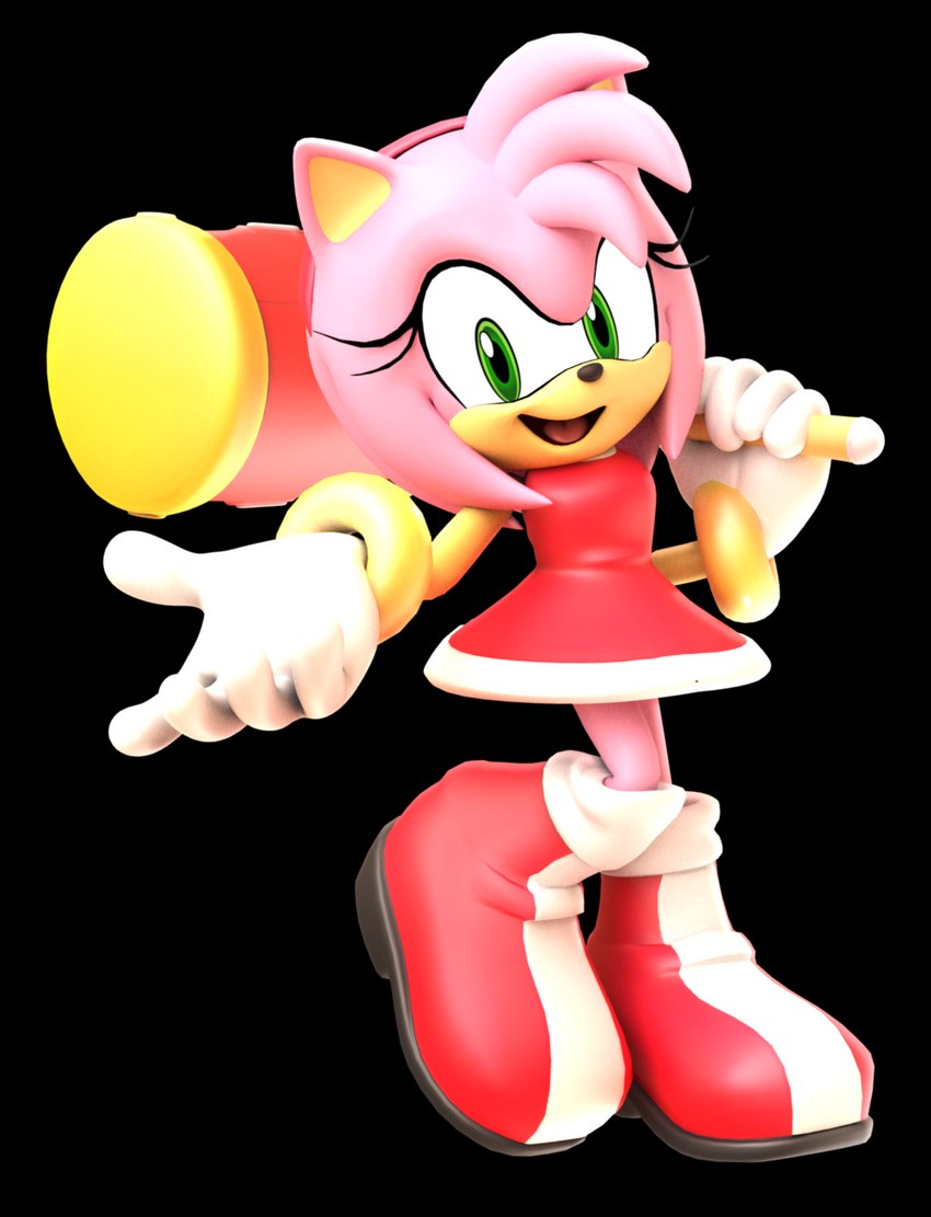 anthro boots clothing female footwear gloves green_eyes handwear looking_at_viewer open_mouth open_smile piko_piko_hammer shoes smile solo jcthornton sega sonic_the_hedgehog_(series) amy_rose eulipotyphlan hedgehog mammal 2019 3d_(artwork) alpha_channel digital_media_(artwork) hi_res