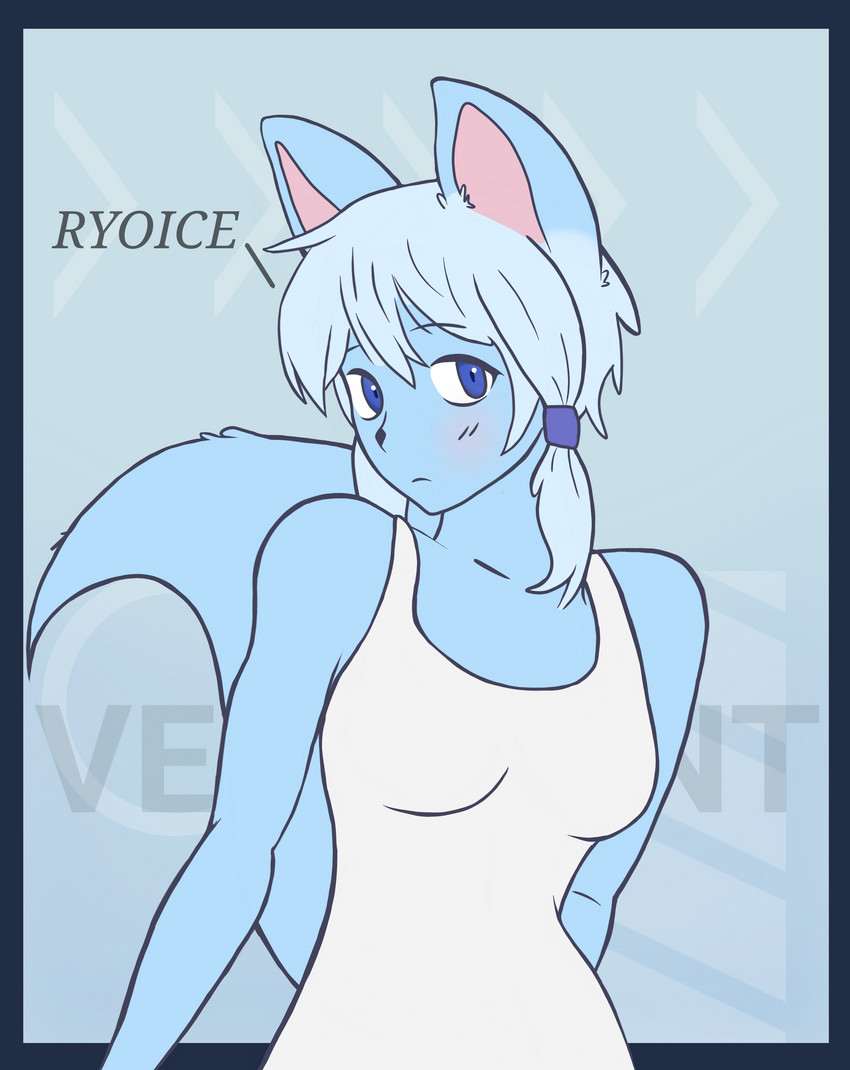 anthro female solo v3h3m3nt_(artist) vehement fan_character ryoice_(character) canid canine fox mammal absurd_res hi_res