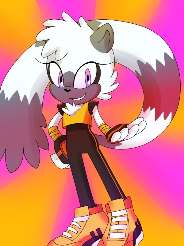 anthro female smile solo chocolatechippi idw_publishing sega sonic_the_hedgehog_(comics) sonic_the_hedgehog_(idw) sonic_the_hedgehog_(series) tangle_the_lemur lemur mammal primate ring-tailed_lemur strepsirrhine 3:4 hi_res