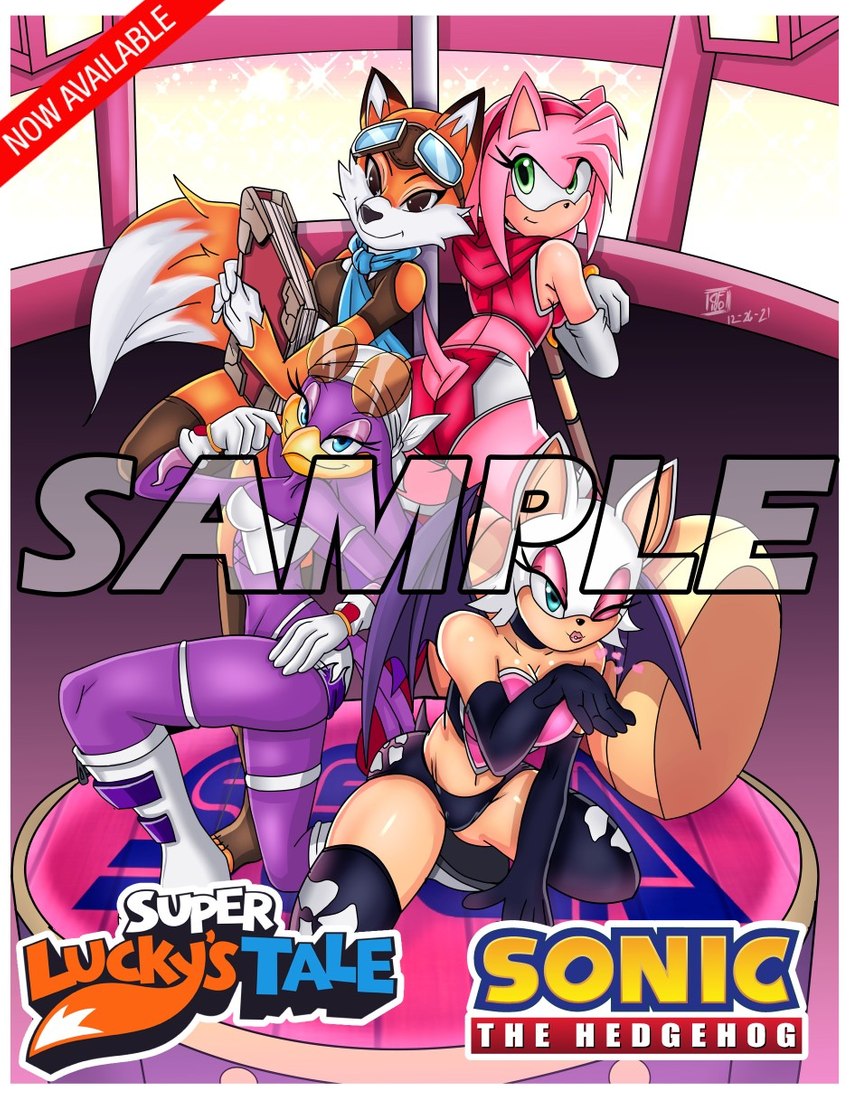 advertisement asian_clothing book bottomwear buruma clothing crop_hoodie east_asian_clothing extruded_text female furgonomic_bottomwear furgonomics group hammer hotpants japanese_clothing leather minishorts pole sample shorts strip_club stripper stripper_pole tools darkfang100 lucky's_tale_(series) playful_corp. sega sonic_riders sonic_the_hedgehog_(series) amy_rose lyra_swiftail rouge_the_bat wave_the_swallow avian bat bird canid canine eulipotyphlan fox hedgehog hirundinid mammal oscine passerine swallow_(bird) cover cover_art cover_page distracting_watermark hi_res watermark