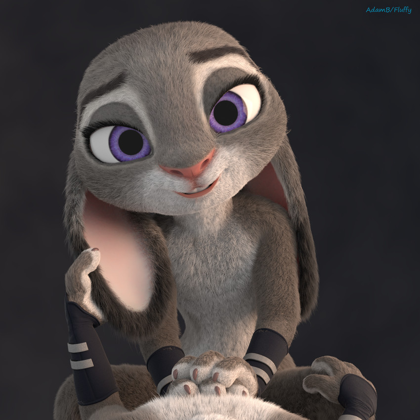 anthro duo female female/female female_on_bottom female_on_top female_pov first_person_view fur looking_at_viewer lying nude on_bottom on_top selfcest shortstack sitting square_crossover the2ofarts disney zootopia judy_hopps lagomorph leporid mammal rabbit 1:1 2017 3d_(artwork) digital_media_(artwork) hi_res
