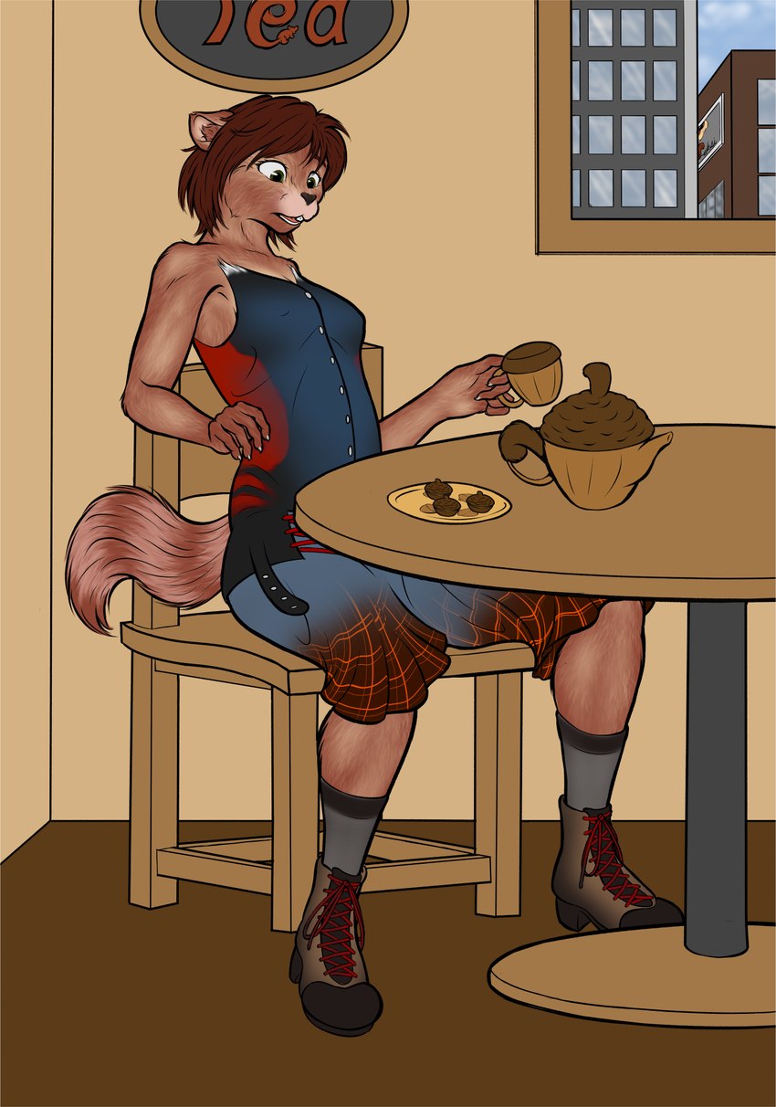 beverage breast_expansion breasts clothing digitigrade digitigrade_boots dress expansion fluffy fluffy_tail gender_transformation human_to_anthro legwear mtf_transformation outfit_change species_transformation stockings tail tea transformation transformation_sequence transformation_through_food leksi_(artist) akorm_(conkerc12) mammal rodent sciurid tree_squirrel hi_res