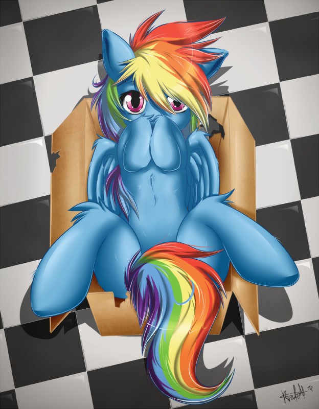 rainbow dash (if it fits i sits (meme) and etc) created by knifeh