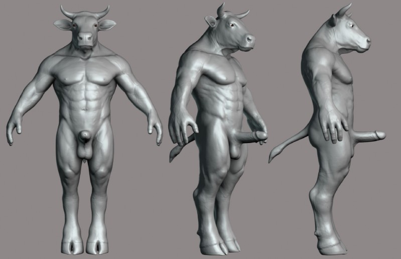 4_fingers abs anthro balls biped cloven_hooves dewclaw_hooves erection fingers foreskin frenulum front_view genitals glans grey_background hoof_hands hooved_fingers hooves horn humanoid_genitalia humanoid_hands humanoid_penis male muscular muscular_anthro muscular_male navel nipples nude penis realistic retracted_foreskin sculpt side_view simple_background solo standing t-pose tail tail_tuft thick_neck three-quarter_view tuft turnaround unguligrade vein tergos bovid bovine cattle mammal 2011 3d_(artwork) digital_media_(artwork) model_sheet zbrush_(artwork)