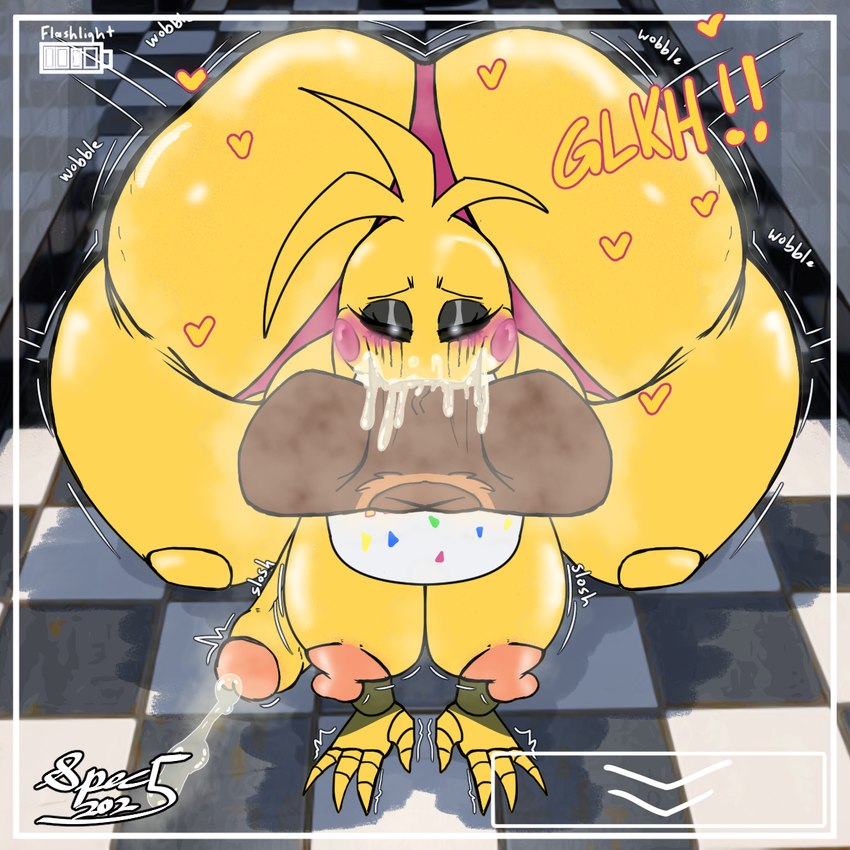all_fours areola balls beakless bib big_areola big_balls big_breasts big_butt big_nipples big_penis black_sclera blonde_hair blush blush_stickers bodily_fluids breasts butt camera_view cellulite clothing cum cum_in_mouth cum_inside deep_throat disembodied_penis duo eyelashes first_person_view genital_fluids genitals glowing glowing_eyes gynomorph hair head_tuft heart_symbol huge_balls huge_breasts huge_butt huge_penis huge_thighs humanoid_genitalia humanoid_penis hyper hyper_butt hyper_thighs intersex machine makeup male moan musk musk_clouds narrowed_eyes nipples noseless onomatopoeia oral oral_penetration panties penetration penis pink_areola pink_clothing pink_nipples pink_panties pink_underwear precum rosy_cheeks running_makeup sound_effects text thick_thighs tuft underwear vein veiny_penis white_eyes yellow_body spectatostudios five_nights_at_freddy's five_nights_at_freddy's_2 scottgames freddy_(fnaf) toy_chica_(fnaf) animatronic avian bear bird chicken galliform gallus_(genus) mammal phasianid robot 2025 artist_name english_text hi_res signature watermark