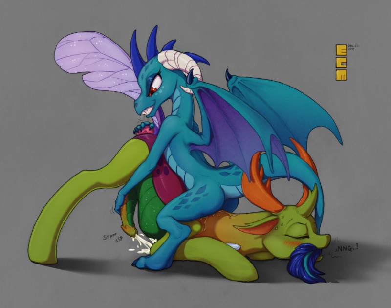 princess ember and thorax (friendship is magic and etc) created by ecmajor and third-party edit