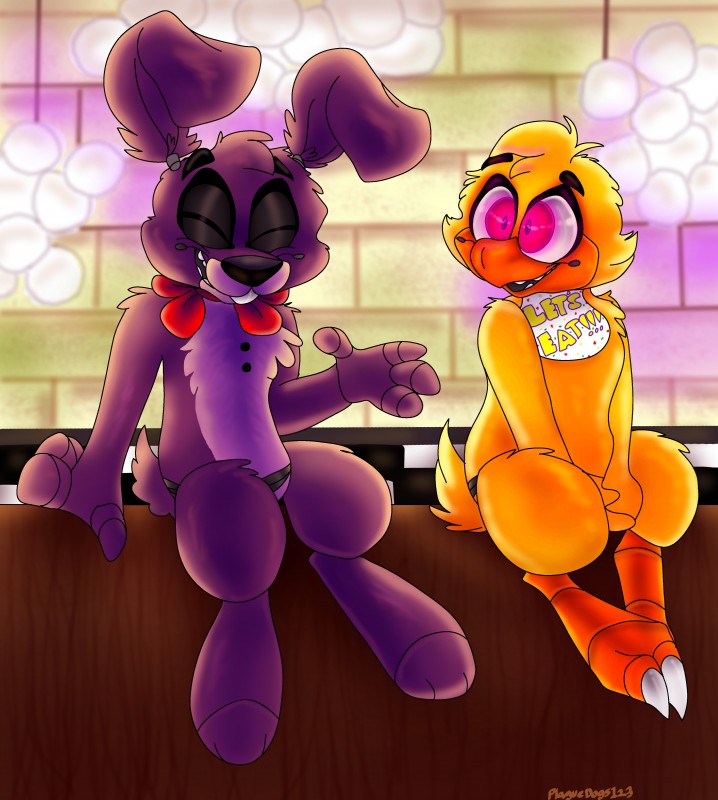 bonnie and chica (five nights at freddy's and etc) created by plaguedogs123