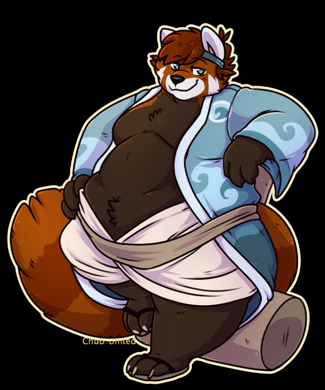 accessory anthro belly brown_body brown_fur claws clothed clothing footwear fur hammer hand_on_hip headband leaning male moobs orange_body orange_fur overweight overweight_anthro overweight_male sandals shoes simple_background smile solo step_pose thick_thighs toe_claws tools transparent_background chub-united ailurid mammal red_panda 5:6 alpha_channel hi_res