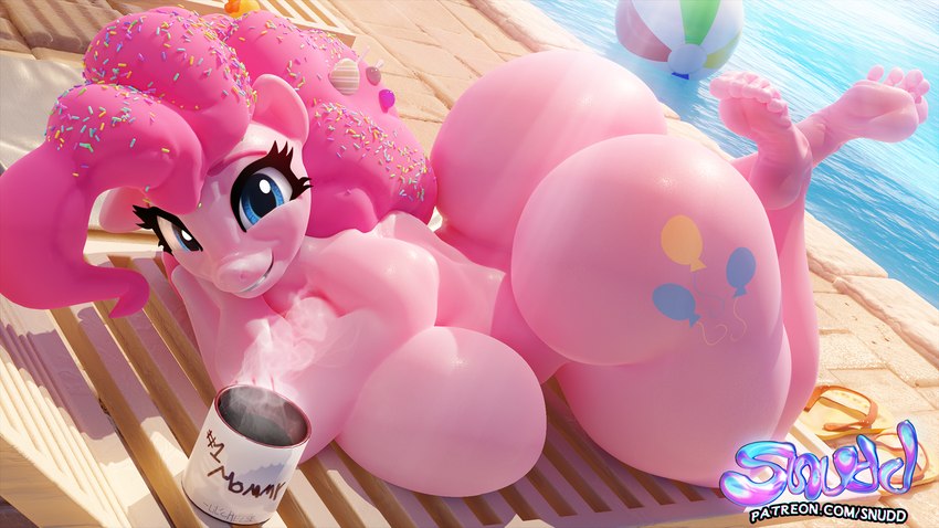 anthro big_breasts big_butt breasts butt feet female humanoid_feet nude nude_anthro nude_female nude_sunbathing outdoor_nudity outside plantigrade soles solo sunbathing water conditional_dnp snuddy friendship_is_magic hasbro my_little_pony pinkie_pie_(mlp) earth_pony equid equine horse mammal pony 3d_(artwork) blender_(artwork) digital_media_(artwork) hi_res