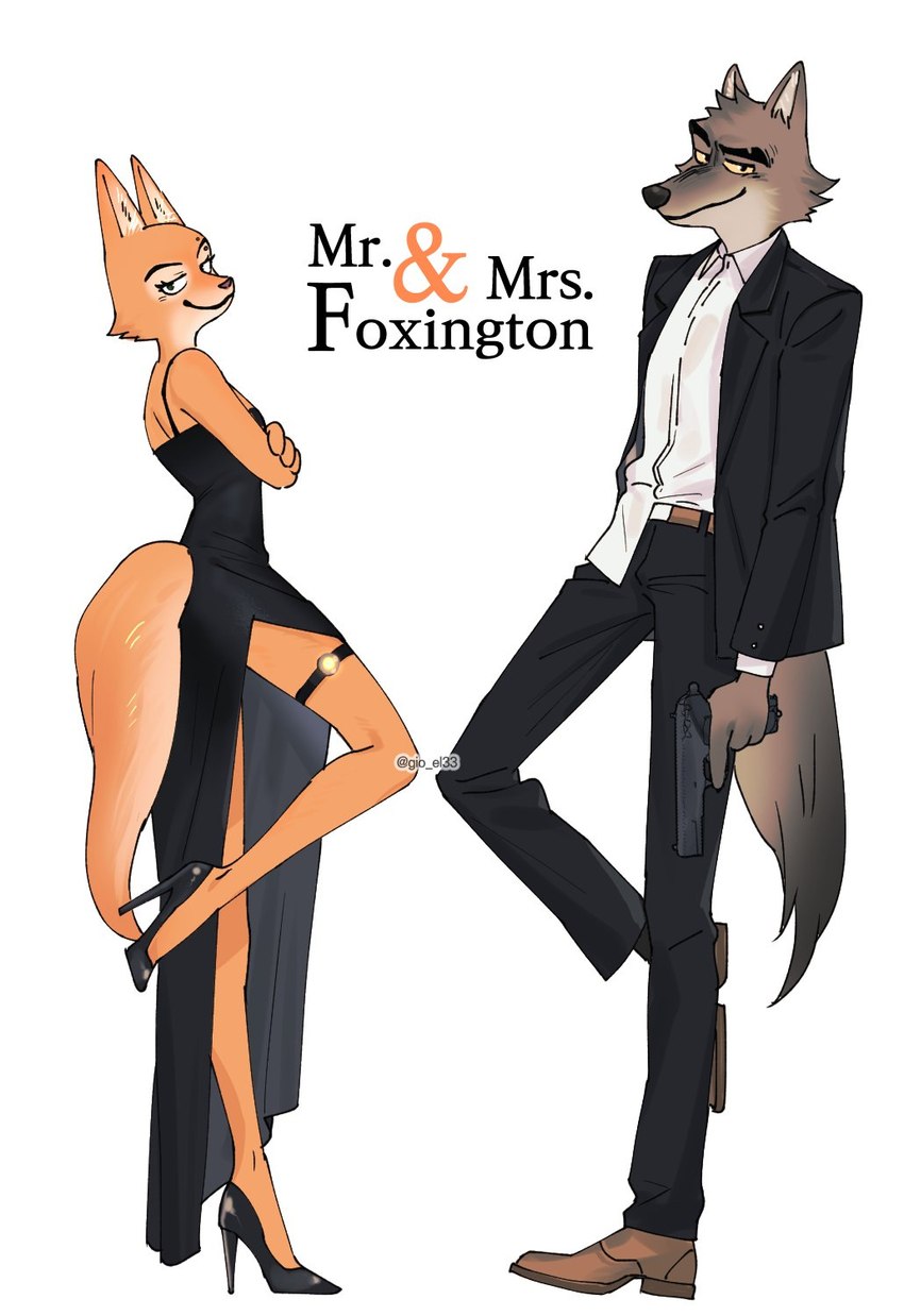 diane foxington and mr. wolf (mr. and mrs. smith and etc) created by gio el33