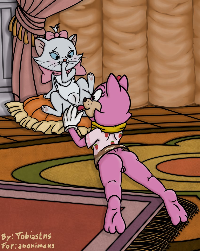 anal anthro anthro_on_feral anus_lick bestiality duo female female/female female_on_anthro female_on_feral female_rimmed female_rimming female_rimming_female feral licking oral pillow rimming rimming_female sex tongue tongue_out young young_rimmed tobiastns disney the_aristocats toontown_corporate_clash toontown_online marie_(aristocats) pancake_(toontown) domestic_cat felid feline felis mammal absurd_res hi_res