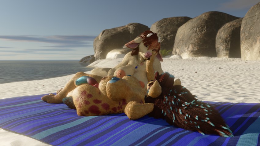 beach belly caring cuddling female gynomorph gynomorph/female intersex intersex/female pregnant pregnant_intersex seaside aeva_risis jinsariakhavra mayternity banana_stem charming_remedy bovid bovine hyena mammal 16:9 3d_(artwork) digital_media_(artwork) hi_res widescreen