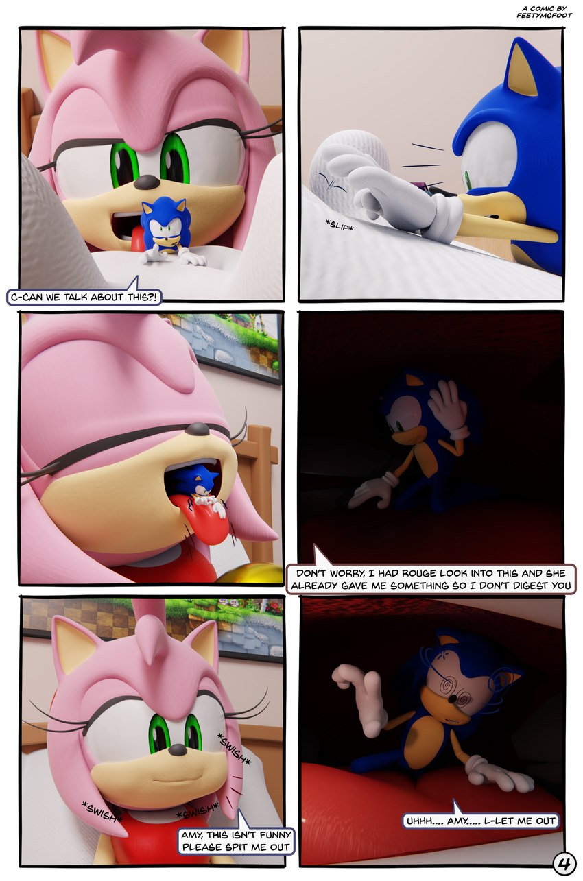 anthro anthro_pred dialogue duo extreme_size_difference female female_pred male male/female micro oral_vore questionable_consent size_difference speech_bubble text vore feetymcfoot sega sonic_the_hedgehog_(series) amy_rose sonic_the_hedgehog eulipotyphlan hedgehog mammal 3d_(artwork) absurd_res comic digital_media_(artwork) english_text hi_res