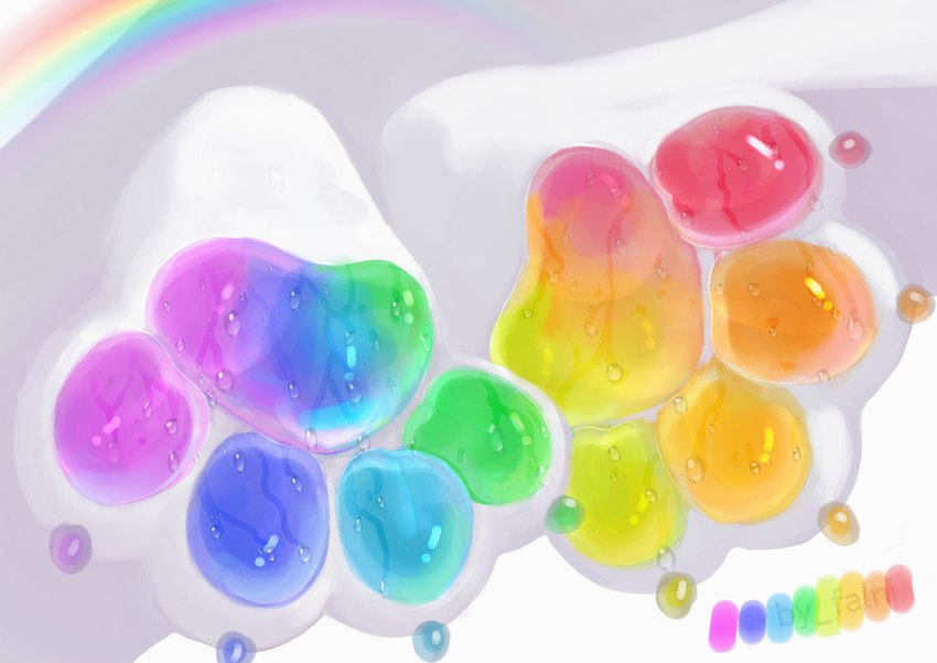 ambiguous_gender bodily_fluids claws close-up feet multicolored_pawpads pawpads paws sweat sweaty_paws toe_claws white_body falni absurd_res hi_res