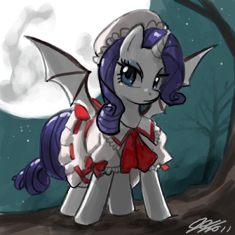 rarity and remilia scarlet (friendship is magic and etc) created by john joseco