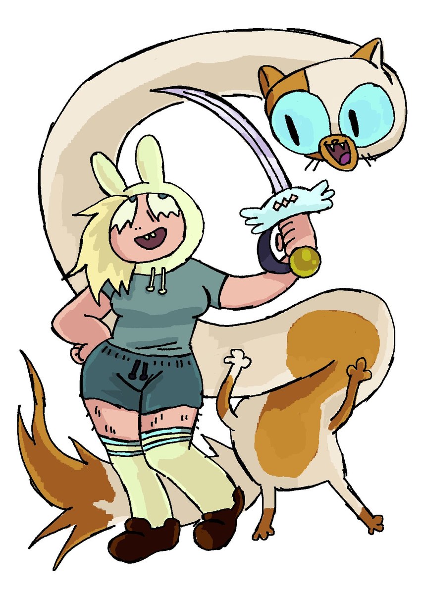 cake the cat and fionna the human (cartoon network and etc) created by 10bullz