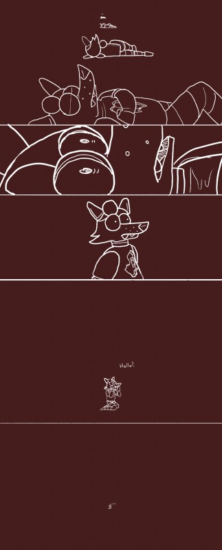 anthro eye_patch eyewear hook hook_hand machine male reality realization solo teeth crisis-omega five_nights_at_freddy's scottgames foxy_(fnaf) animatronic robot 2014 absurd_res comic hi_res