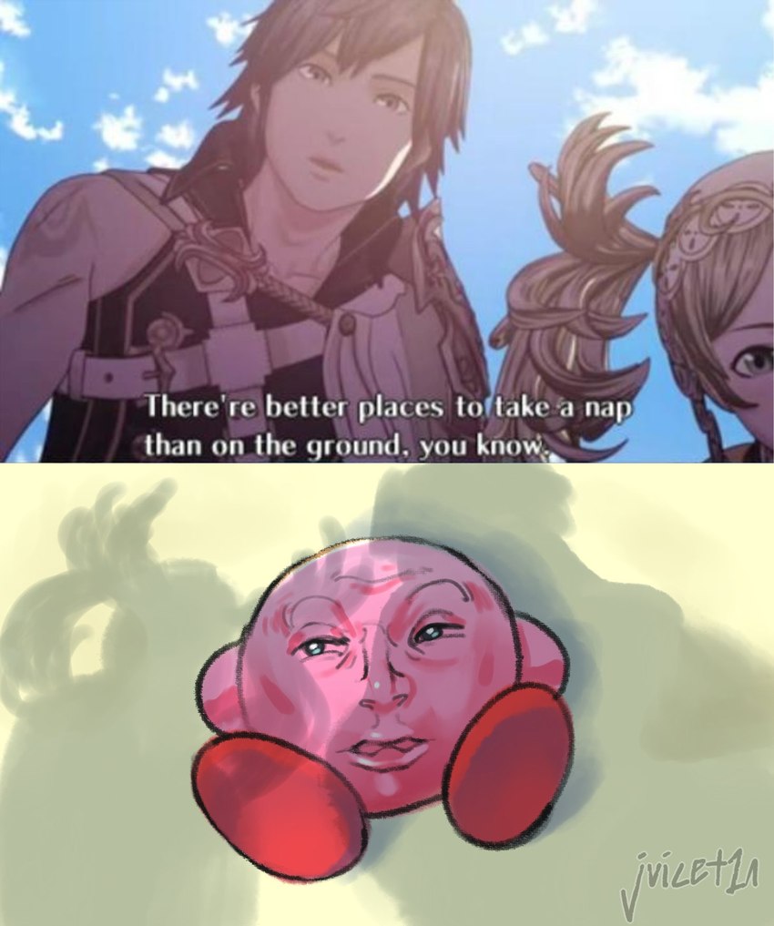 chrom, kirby, and lissa (kirby and the forgotten land and etc) created by juicet1n