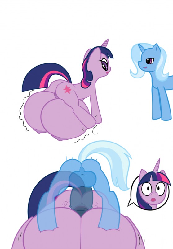 trixie and twilight sparkle (friendship is magic and etc) created by norithics and third-party edit
