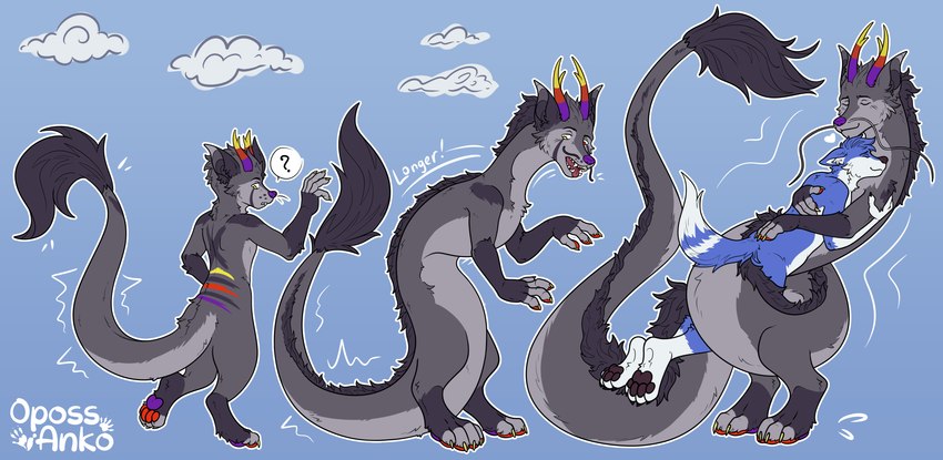 after_transformation anthro claws duo fangs feet feral fur hindpaw hug male male/male mid_transformation pawpads paws simple_background size_difference species_transformation tail teeth transformation transformation_sequence whiskers kiri-anko mythology tale canid canine dragon eastern_dragon fox mammal mythological_creature mythological_scalie scalie absurd_res digital_media_(artwork) hi_res sequence