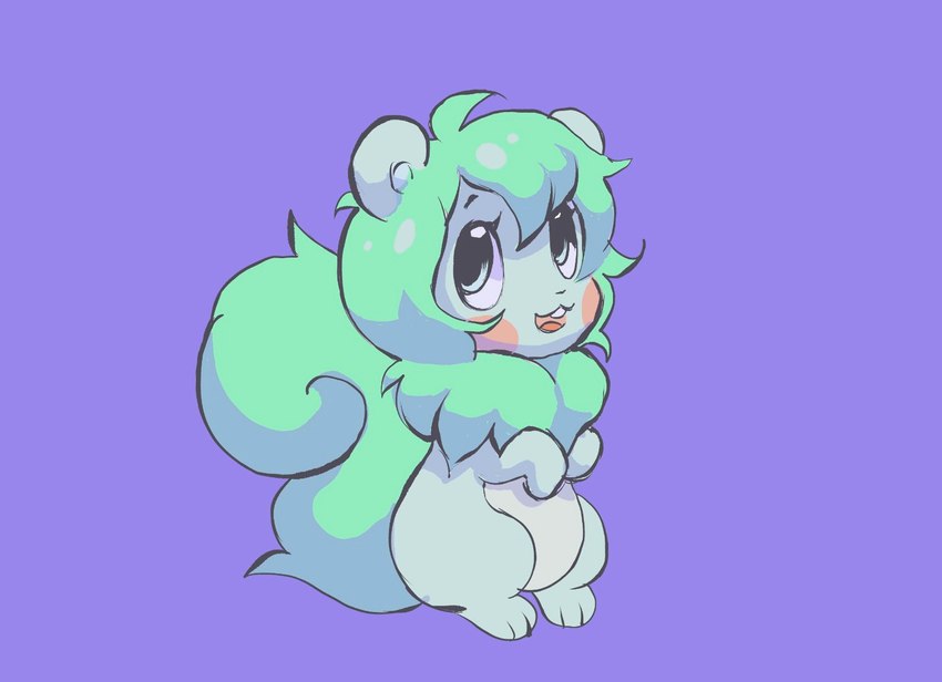 ambiguous_gender blue_body blue_eyes blue_fur buckteeth feral fur green_hair green_mane green_tail hair mane open_mouth purple_background rosy_cheeks simple_background solo tail teeth three-quarter_view tongue dokudrinker mammal rodent sciurid tree_squirrel 2022 digital_drawing_(artwork) digital_media_(artwork)