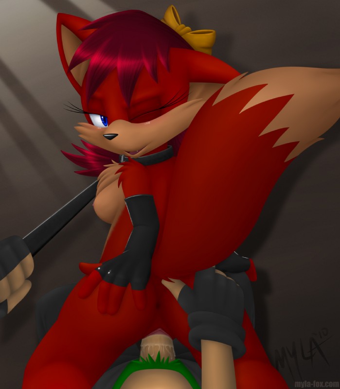 fiona fox and scourge the hedgehog (sonic the hedgehog (archie) and etc) created by mylafox