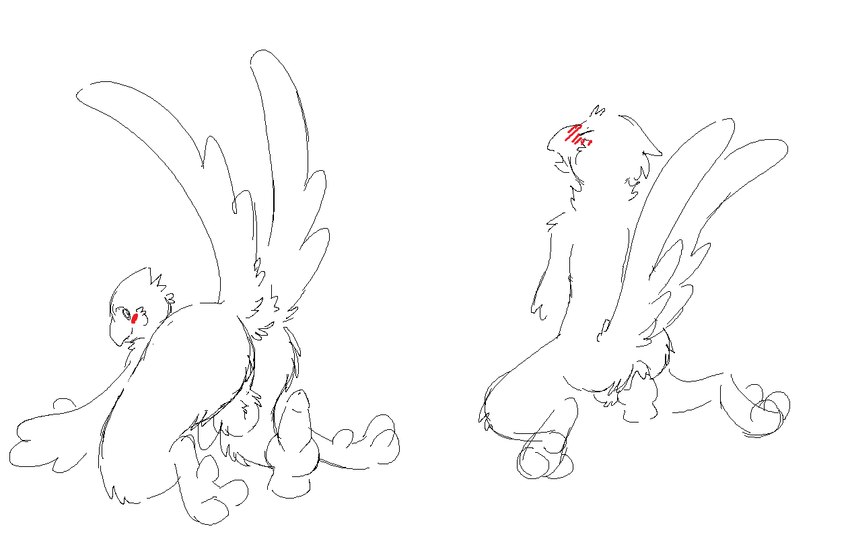 anal anal_penetration anthro ass_up backsack balls beak blush butt dildo dildo_in_ass dildo_insertion dildo_sitting eyes_closed feathered_wings feathers genitals kneeling knot knotted_dildo looking_back lube_in_ass lube_on_dildo male male_anthro object_in_ass open_beak open_mouth penetration penis raised_tail sex_toy sex_toy_in_ass sex_toy_insertion simple_background solo tail tail_feathers tapering_penis white_background wings cloudpie conditional_dnp avian bird fork-tailed_flycatcher kingbird new_world_suboscine passerine suboscine tyrant_flycatcher 2024 aliasing digital_drawing_(artwork) digital_media_(artwork) microsoft_paint_(artwork) sequence sketch spot_color